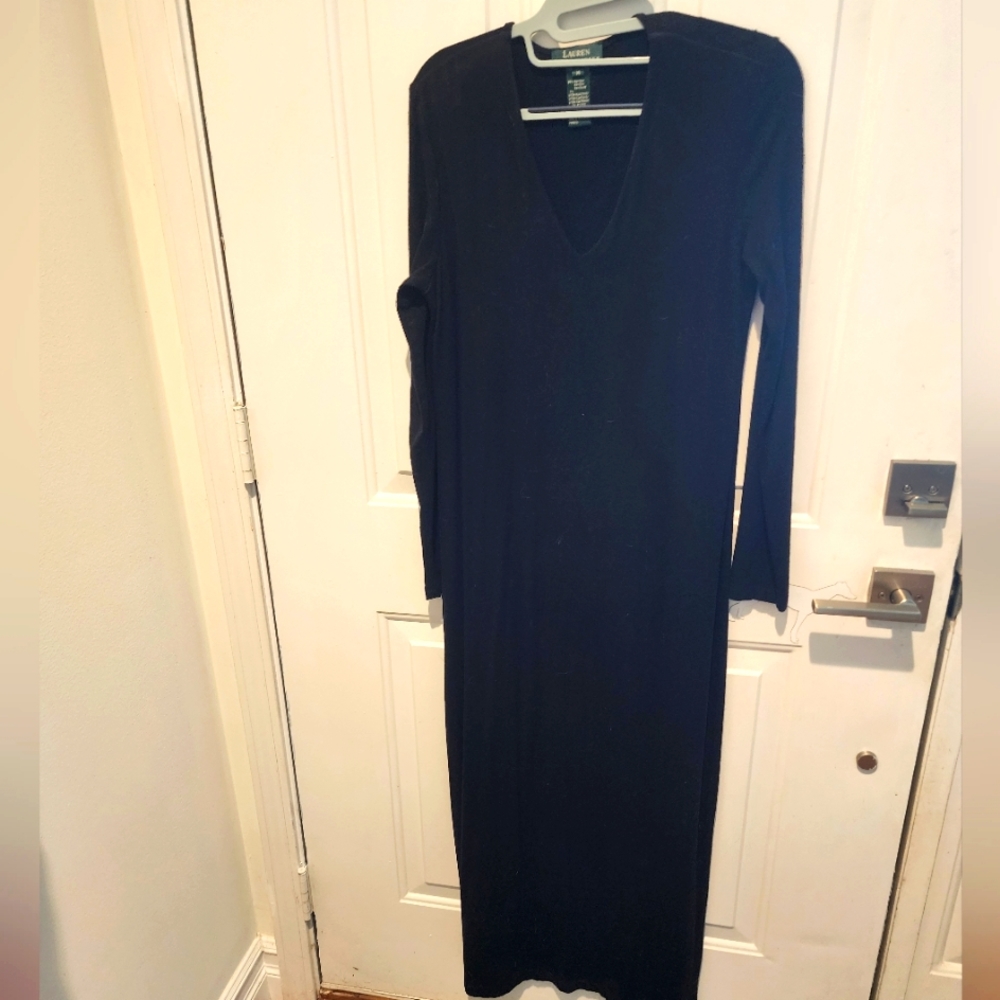 Black Ralph Lauren Column Dress large